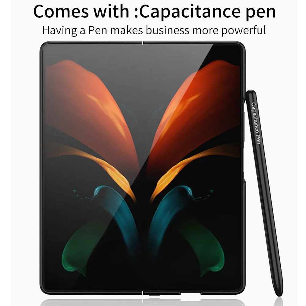 Ultra-Thin Plastic With Slot Case For Samsung Galaxy Z Fold 2 5G Anti-knock Phone Cover For Galaxy Z Fold2 Case Included Pen