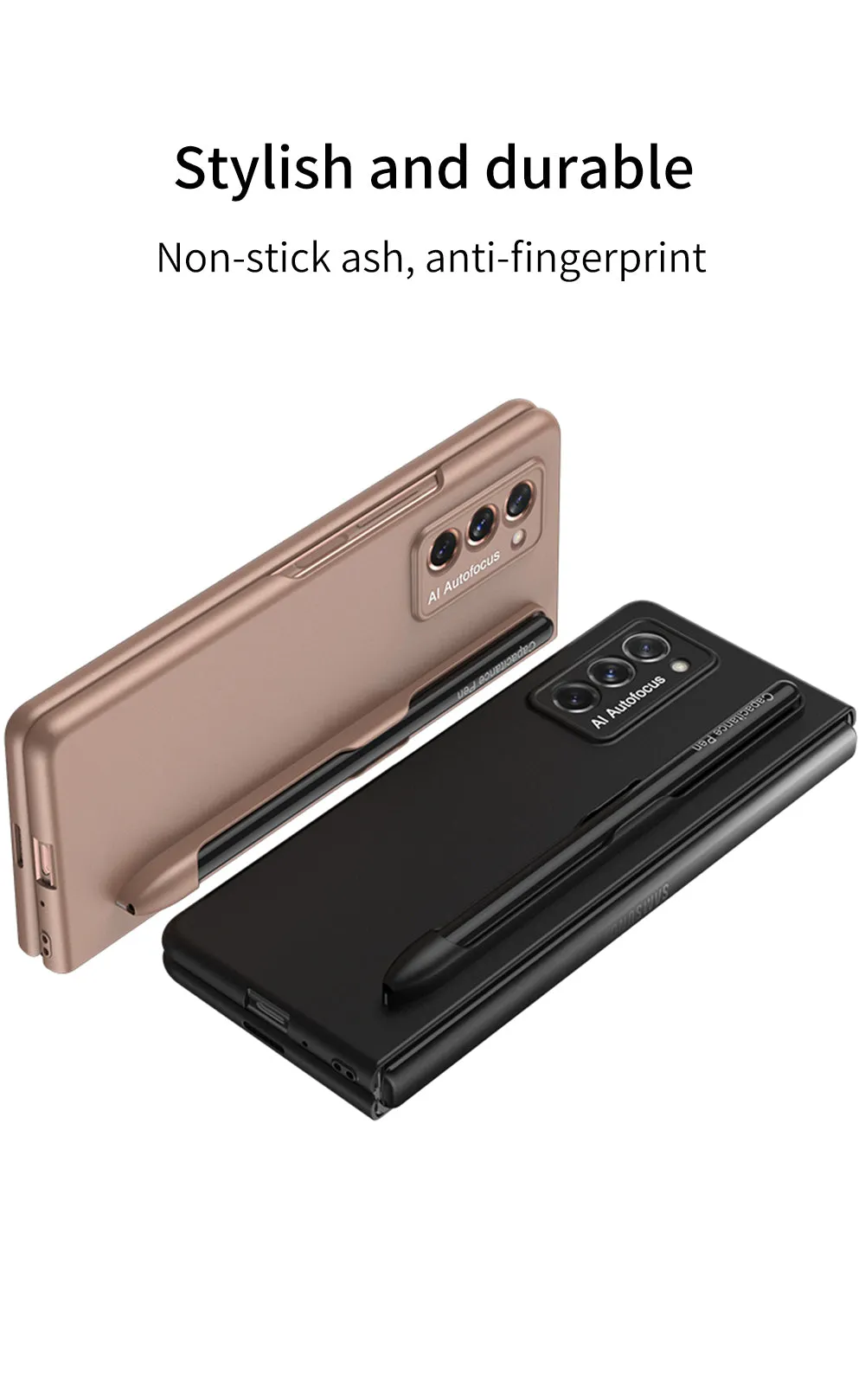 Ultra-Thin Plastic With Slot Case For Samsung Galaxy Z Fold 2 5G Anti-knock Phone Cover For Galaxy Z Fold2 Case Included Pen
