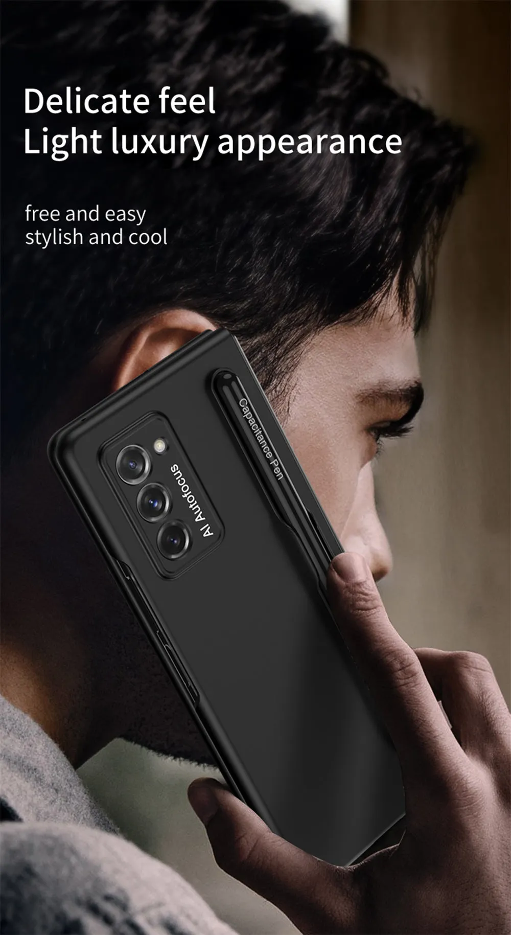 Ultra-Thin Plastic With Slot Case For Samsung Galaxy Z Fold 2 5G Anti-knock Phone Cover For Galaxy Z Fold2 Case Included Pen