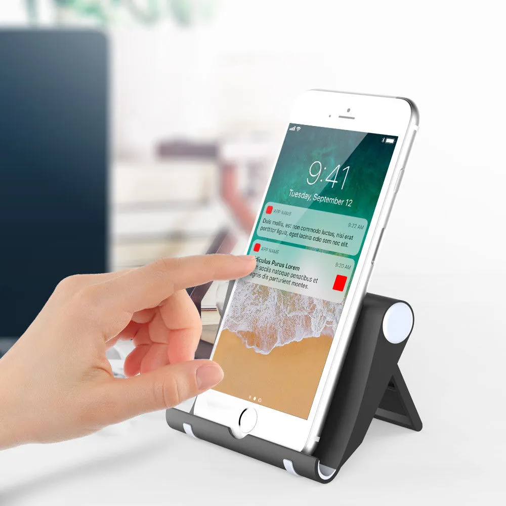Universal Adjustable Portable Desk Tablet Stand Holder for All Smart-Phone iPad Air red
