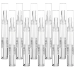 UPZIGS 10 pcs 5ml Empty Cuticle Oil Pen, Nail Oil Twist Pen with Brush, Eyelash Growth Liquid Tube, Cosmetic Lip Gloss Container