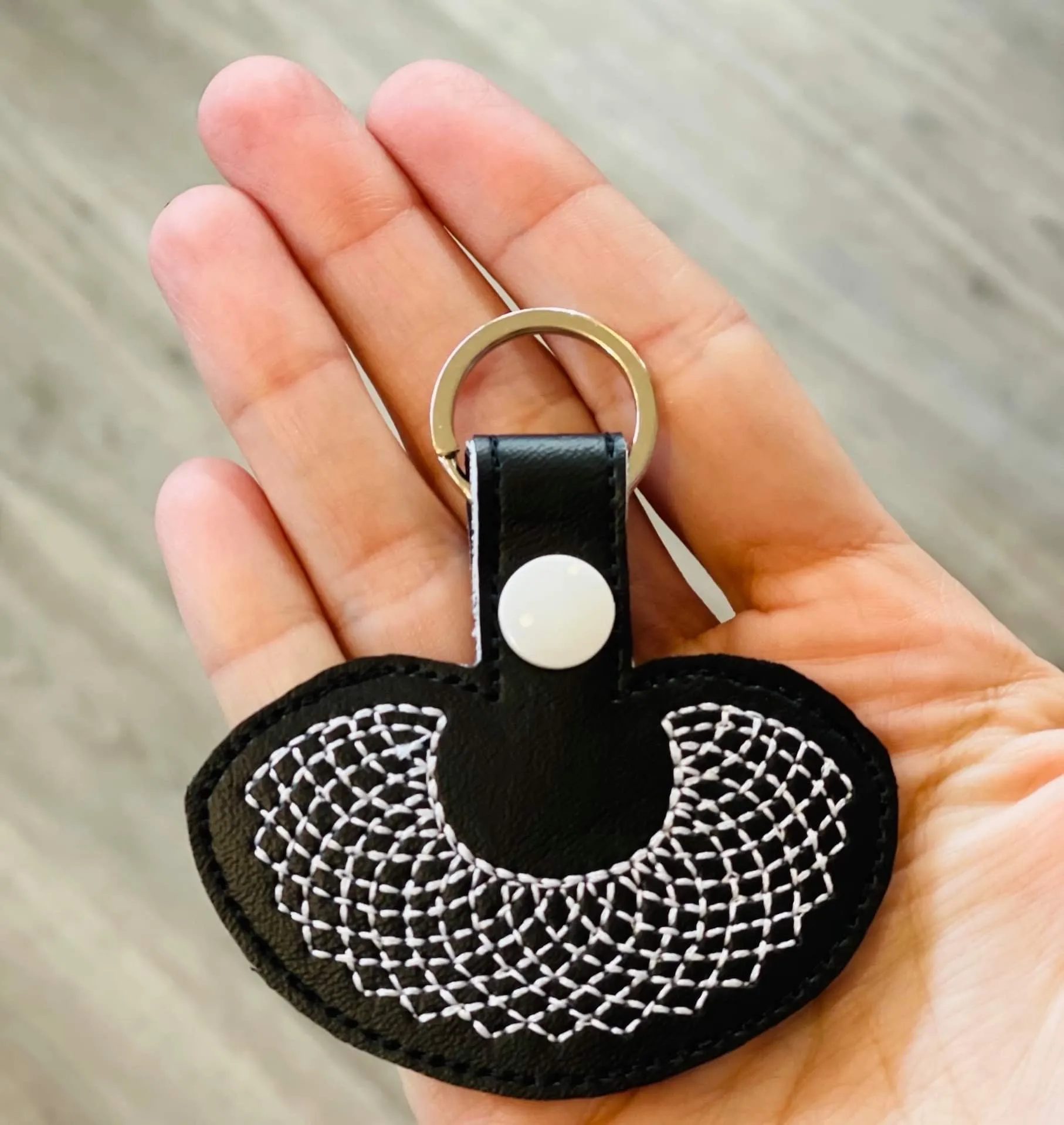 Vegan Leather Bernie Sanders Inauguration Mittens Keychain