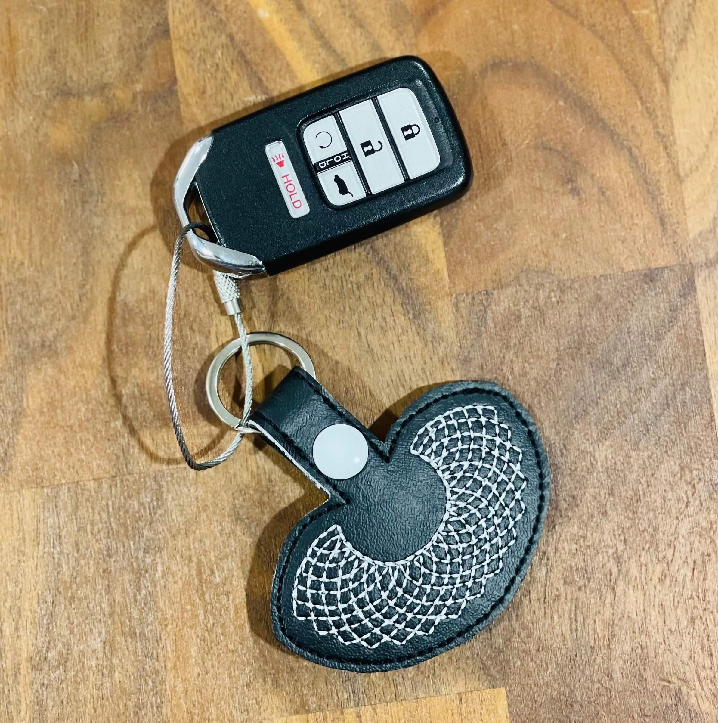 Vegan Leather Bernie Sanders Inauguration Mittens Keychain