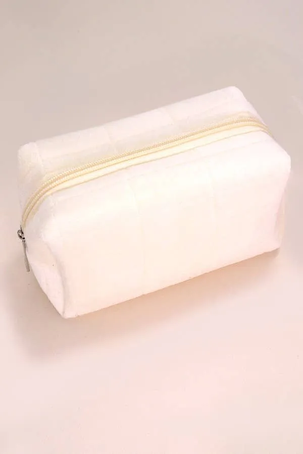 VELVET COSMETIC MAKEUP POUCH BAG