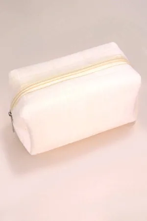 VELVET COSMETIC MAKEUP POUCH BAG