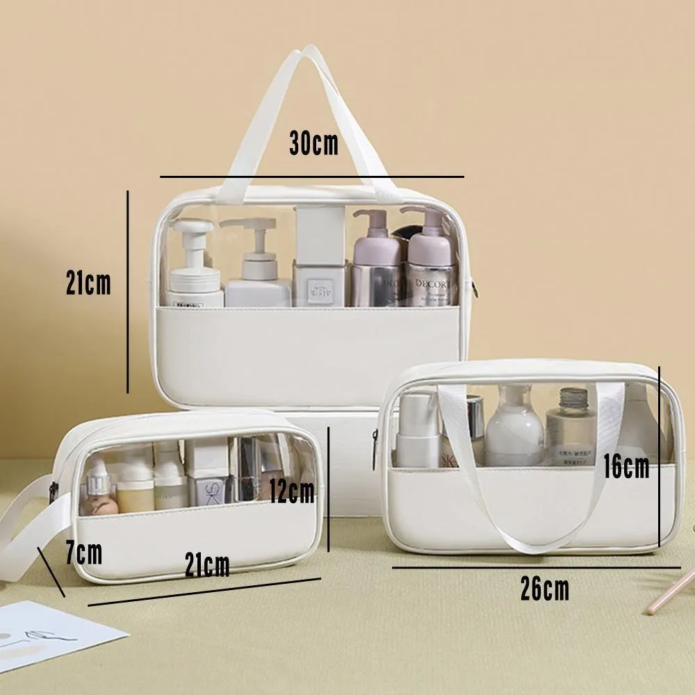 Versatile Clear Makeup Bag Set 5Colours 3PCS