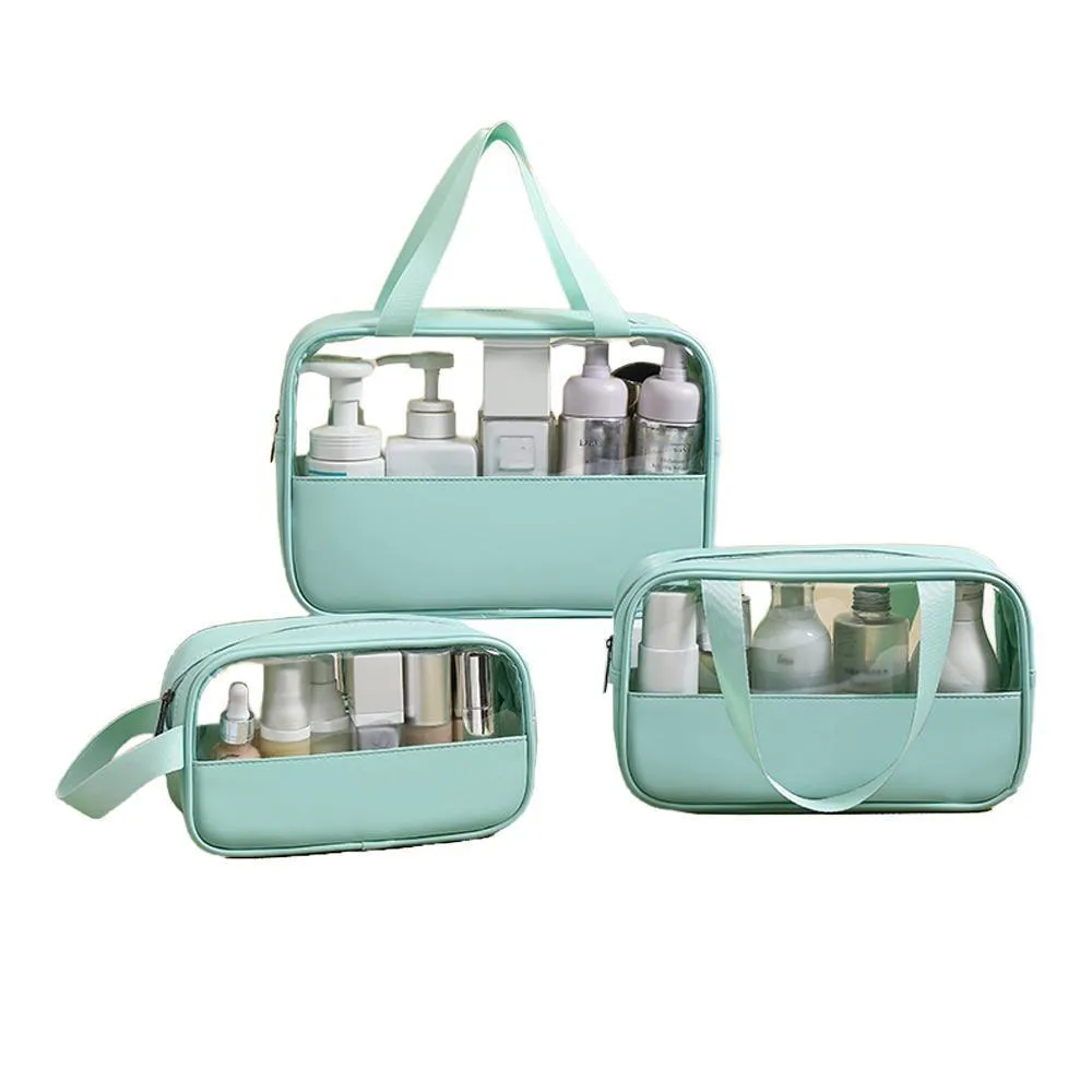 Versatile Clear Makeup Bag Set 5Colours 3PCS