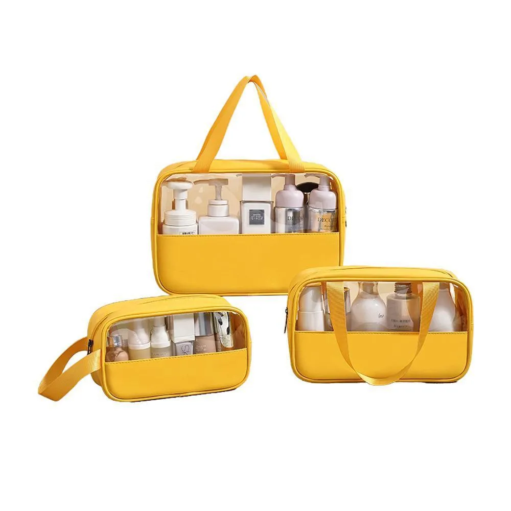 Versatile Clear Makeup Bag Set 5Colours 3PCS