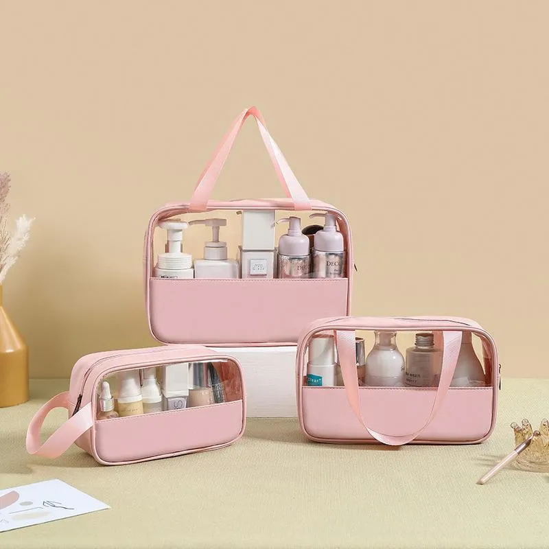 Versatile Clear Makeup Bag Set 5Colours 3PCS