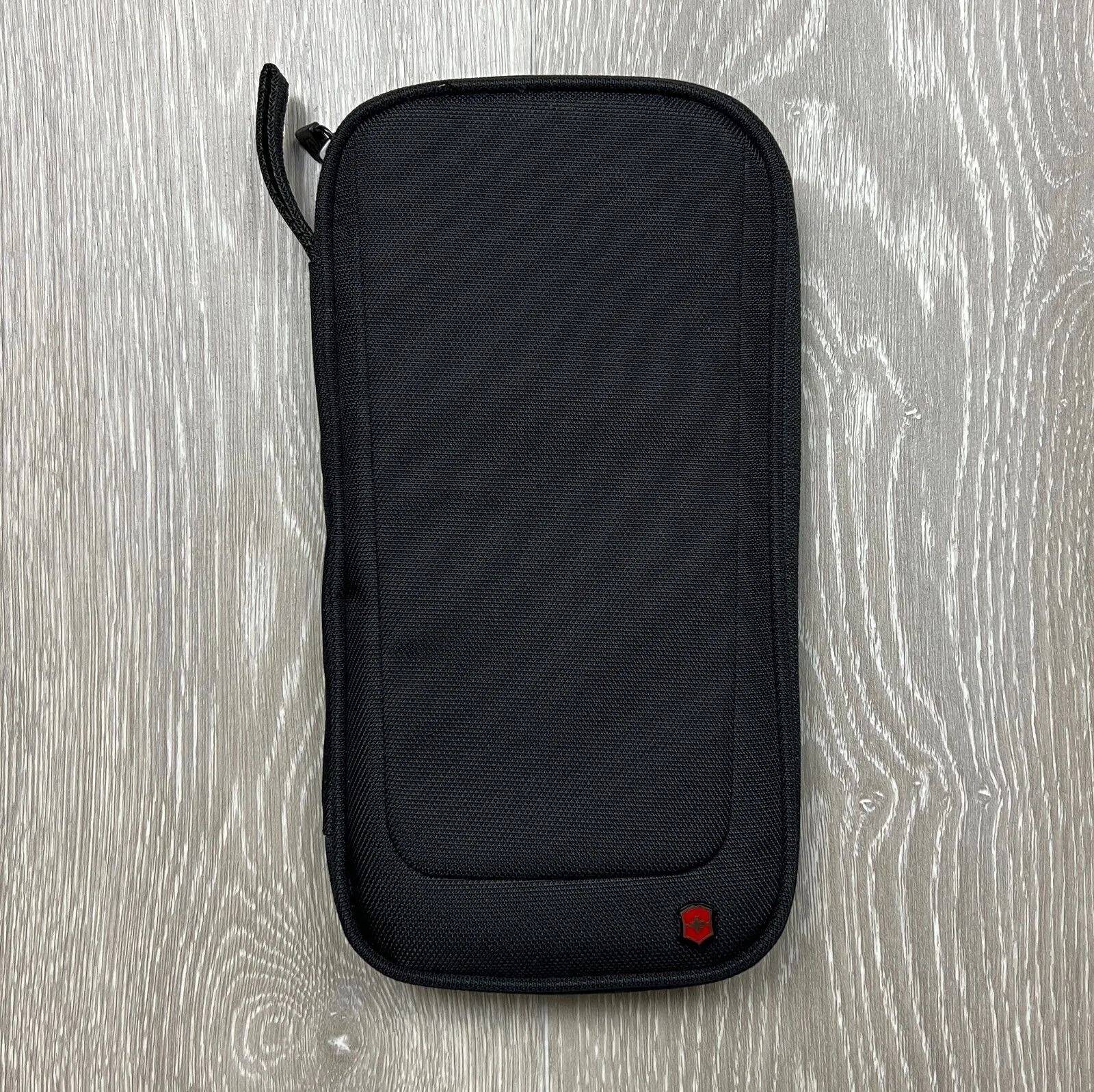Victorinox Black Canvas Zip Up Travel Wallet