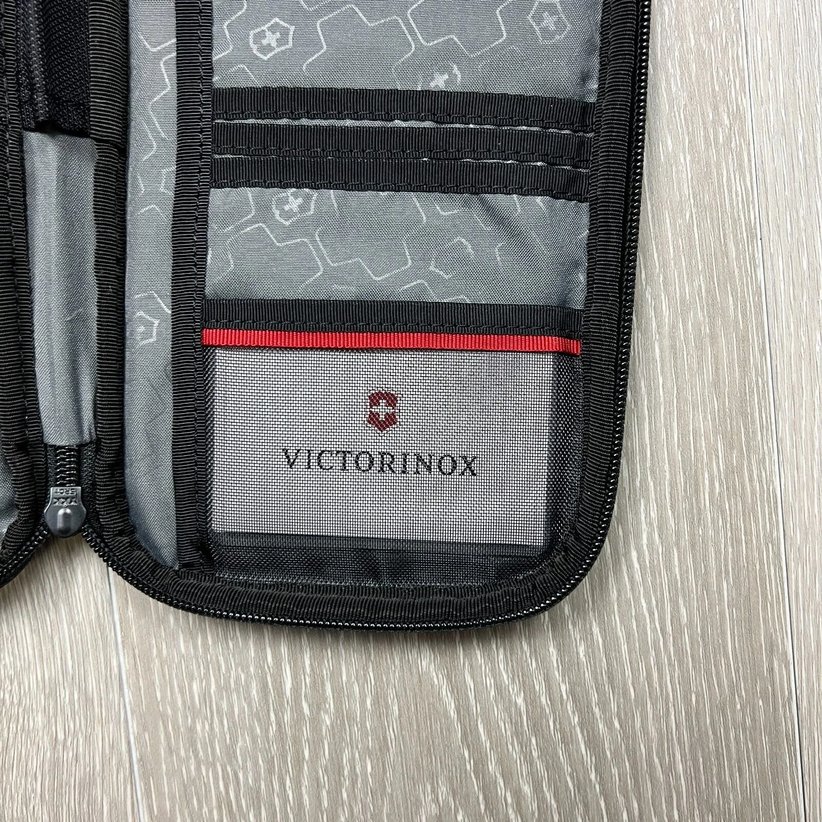 Victorinox Black Canvas Zip Up Travel Wallet