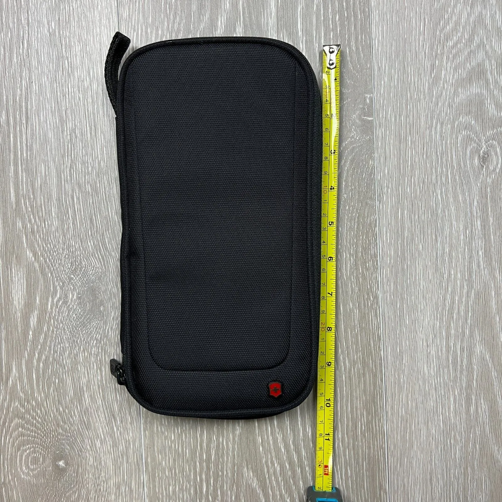 Victorinox Black Canvas Zip Up Travel Wallet
