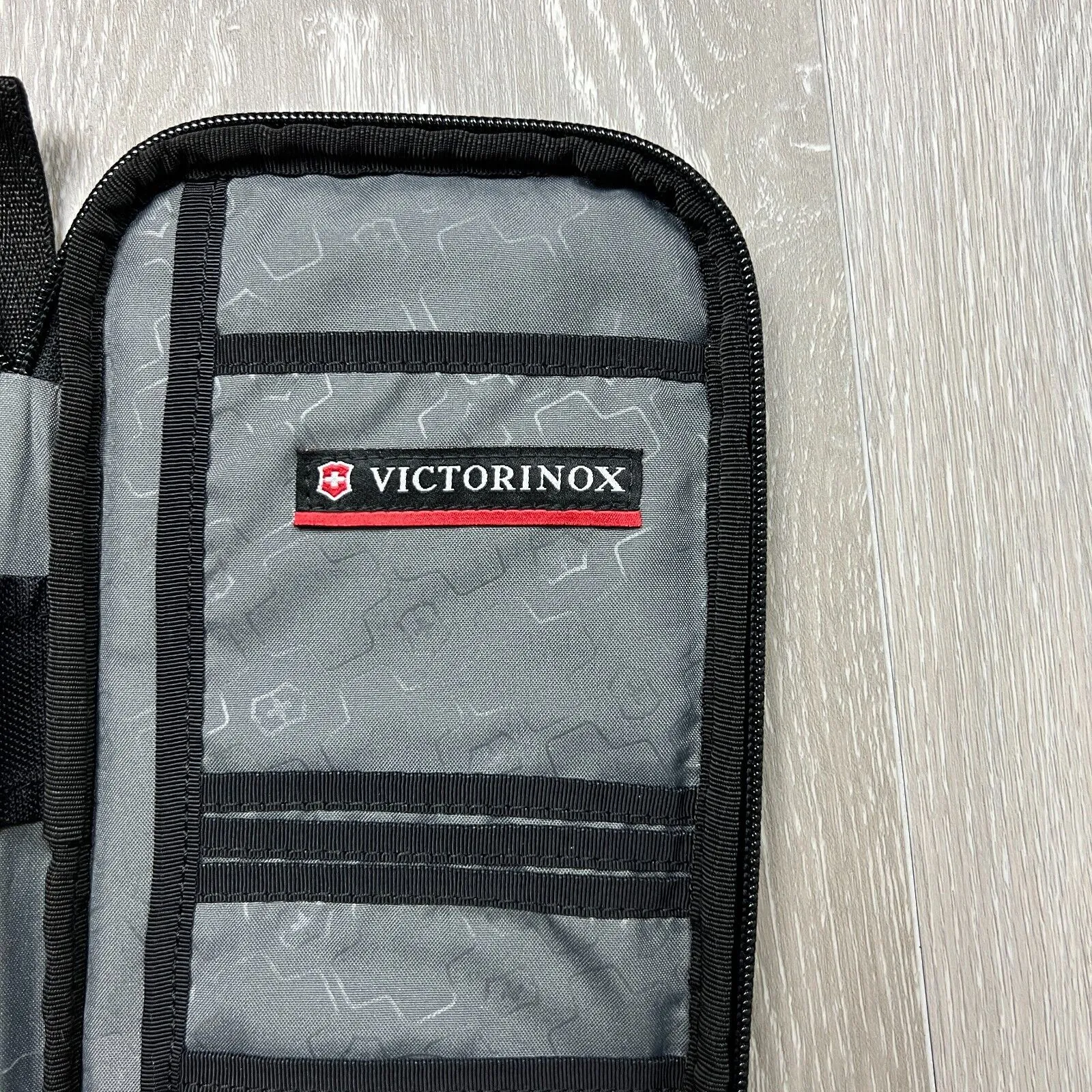 Victorinox Black Canvas Zip Up Travel Wallet