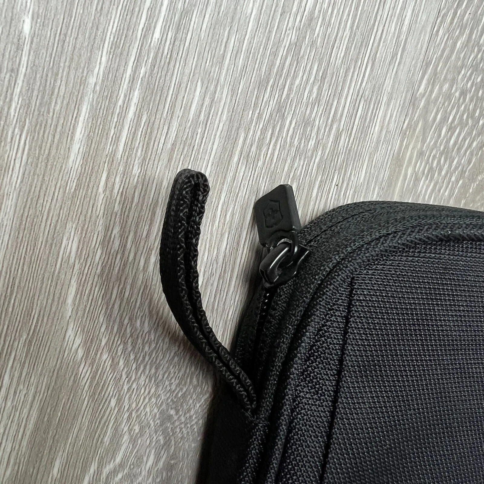 Victorinox Black Canvas Zip Up Travel Wallet