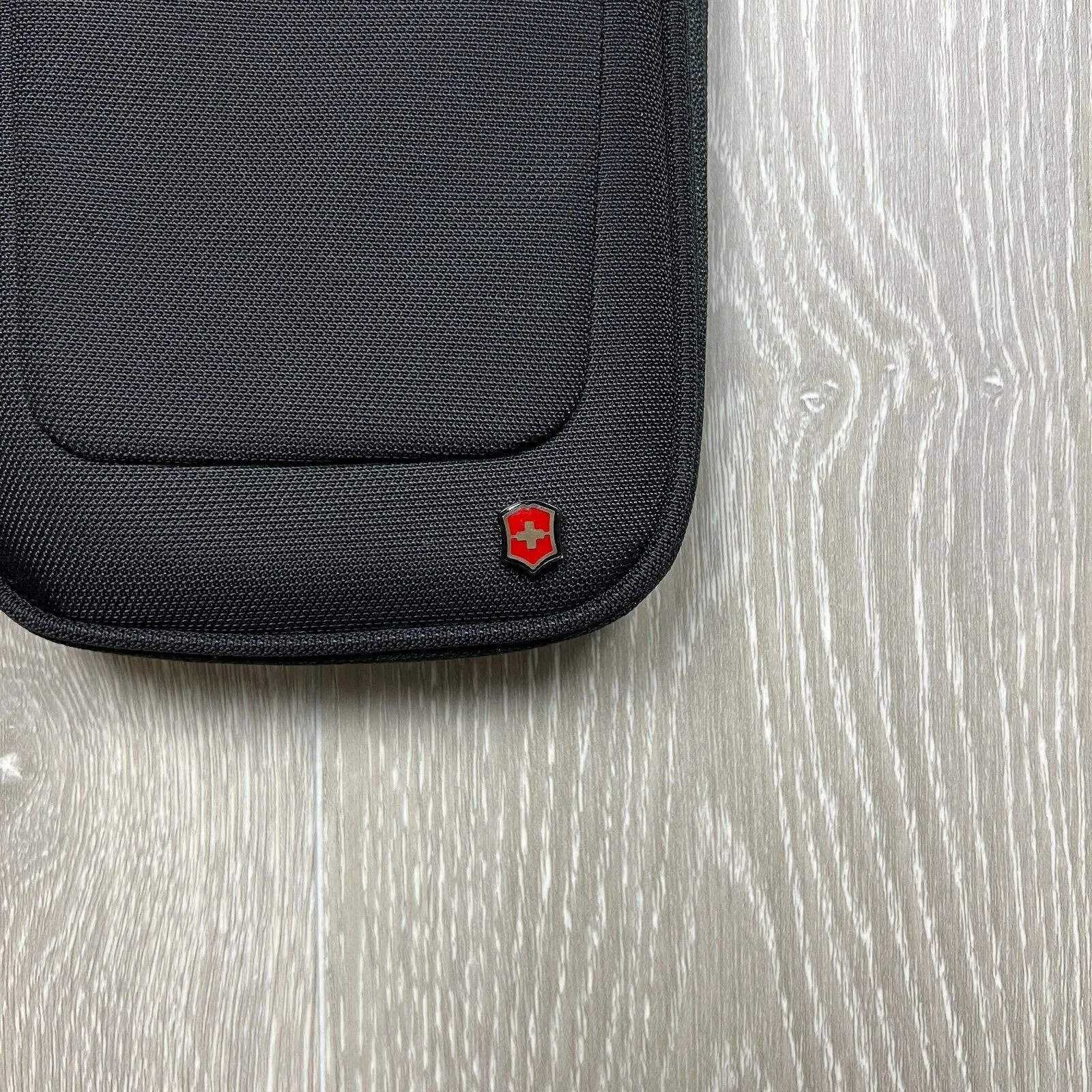 Victorinox Black Canvas Zip Up Travel Wallet