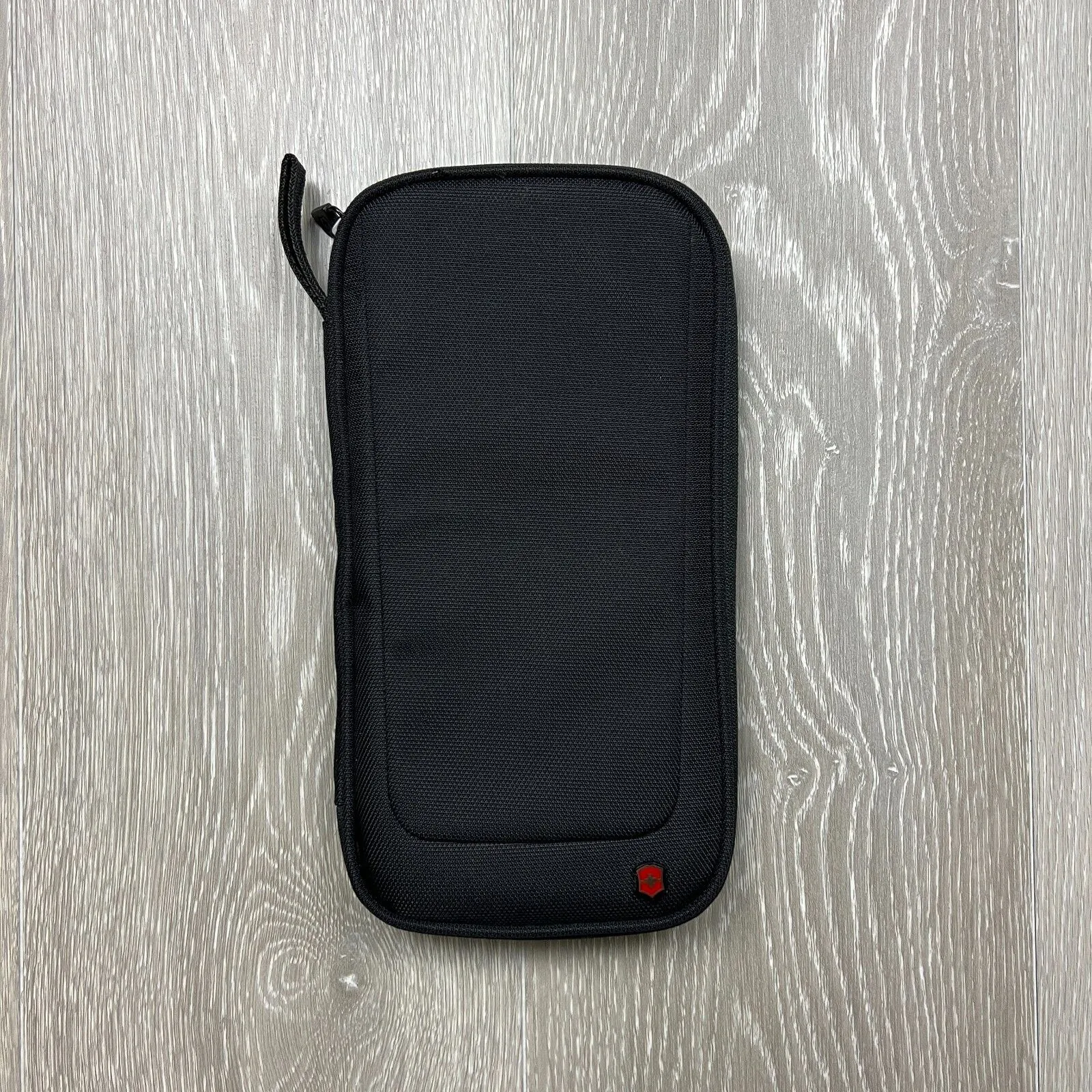 Victorinox Black Canvas Zip Up Travel Wallet