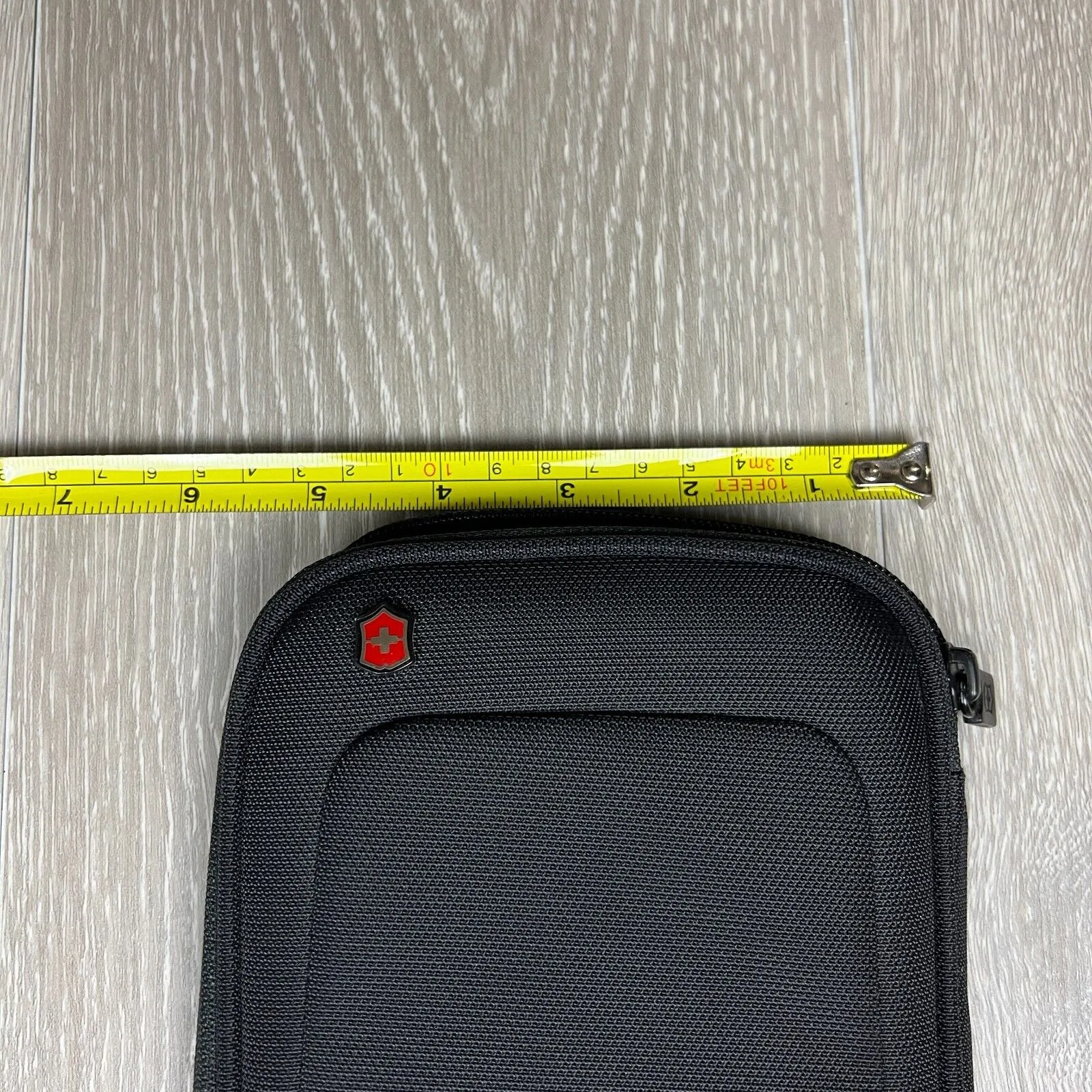 Victorinox Black Canvas Zip Up Travel Wallet