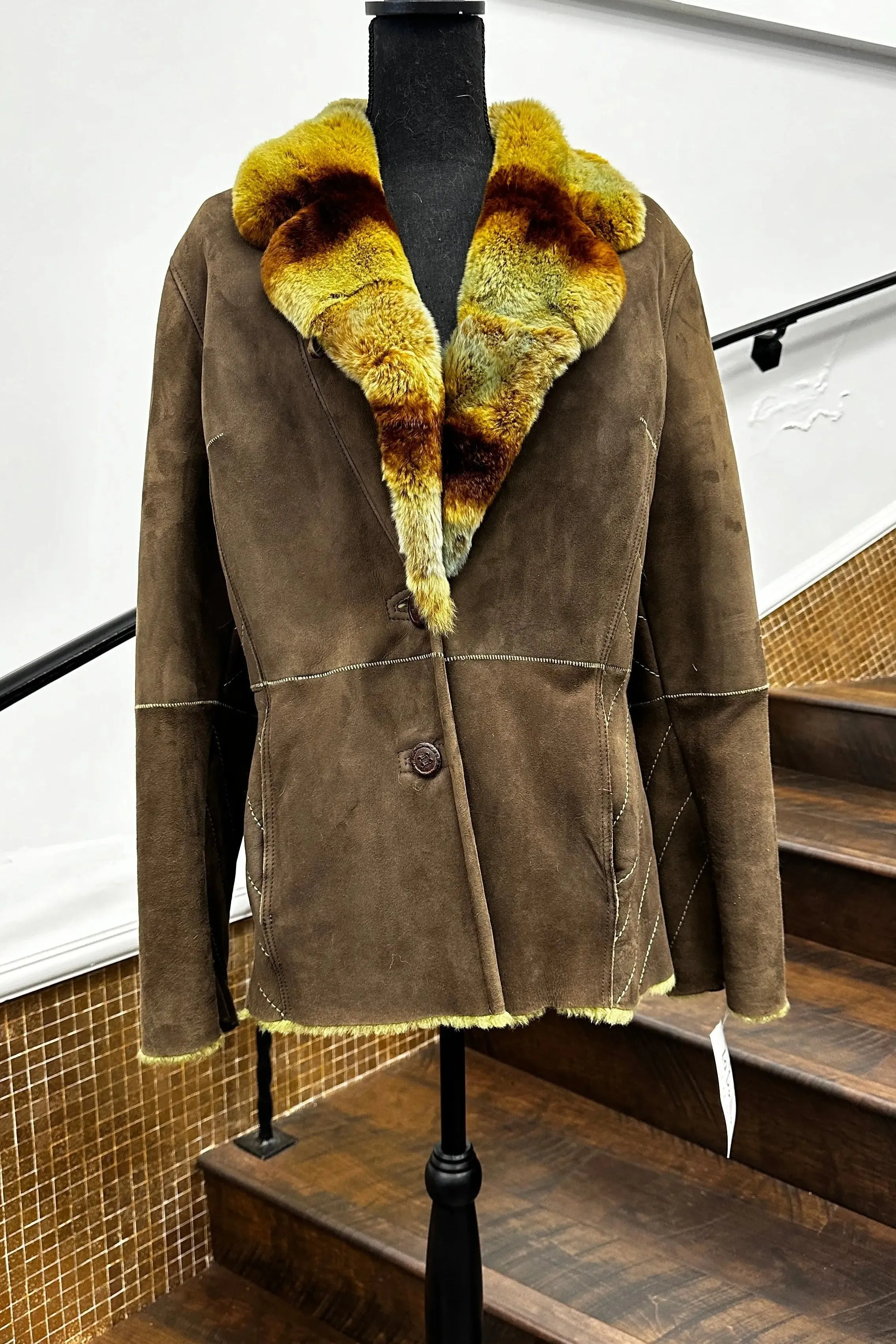 Vintage Verde Shearling Jacket
