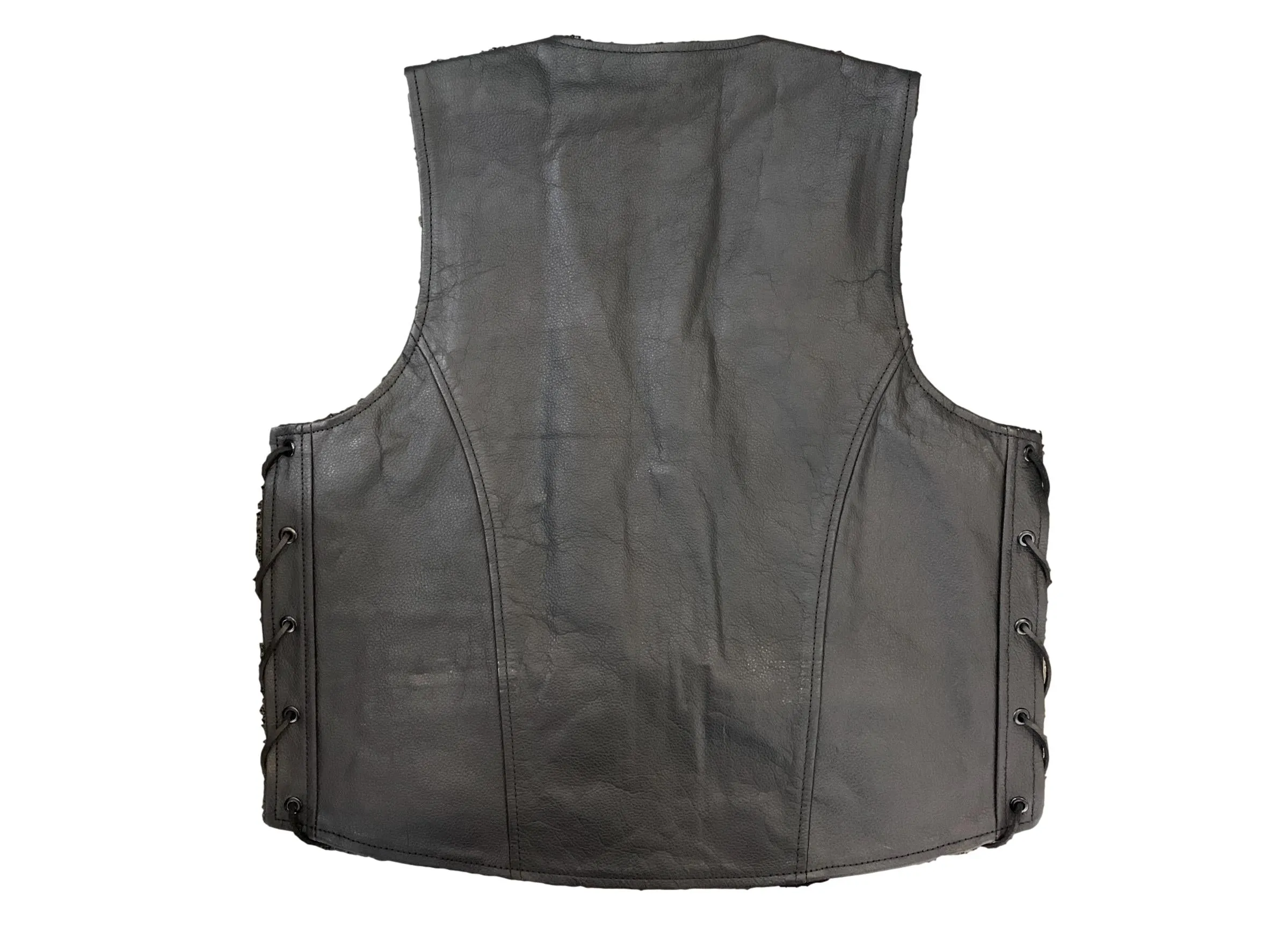 VMoto Mens Leather Waistcoat