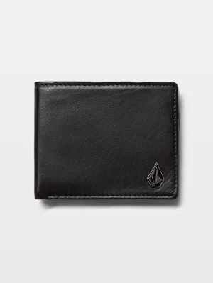 Volcom Single Stone Leather Wallet - Black