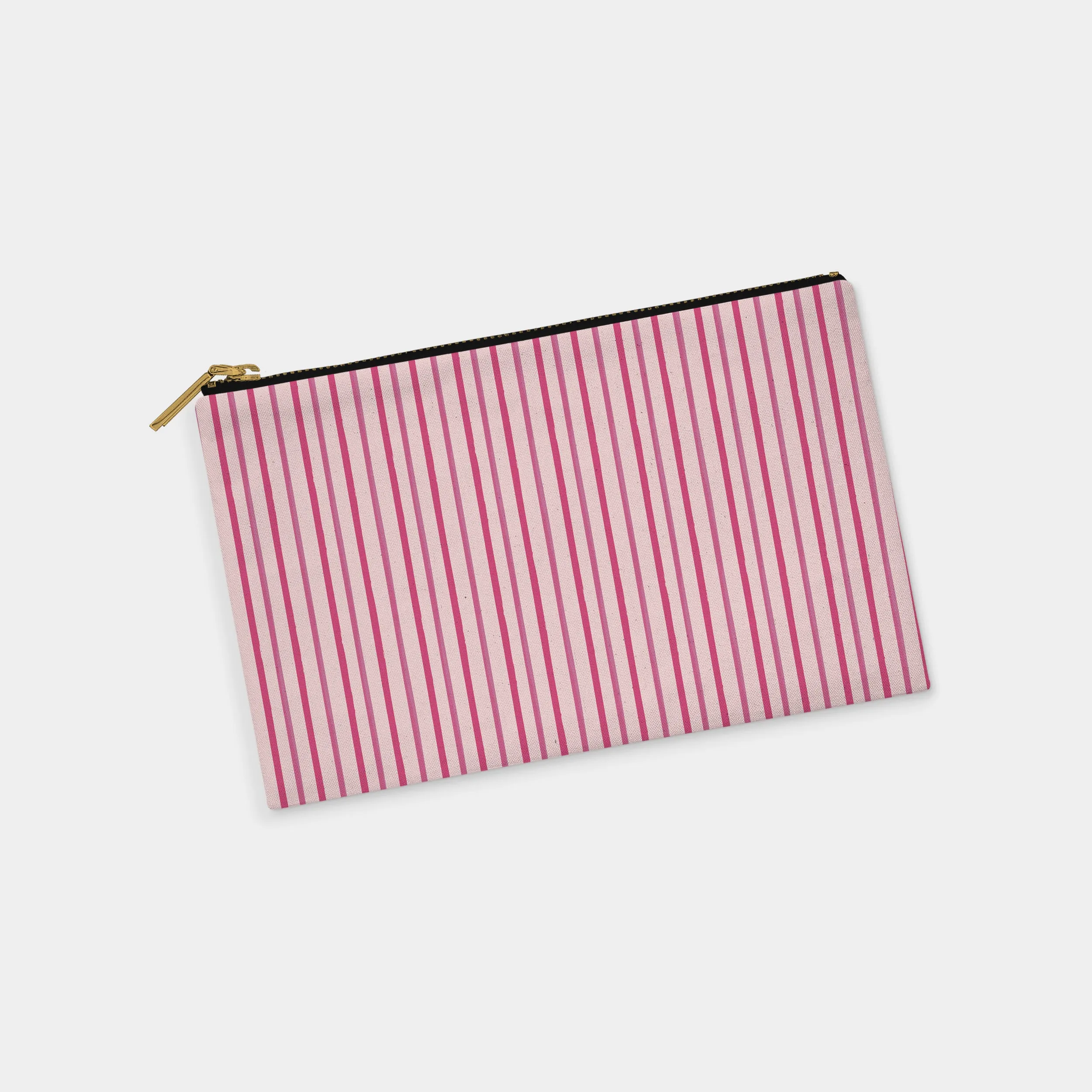 Watercolor Lines Fuchsia Personalized Zipper Pouch