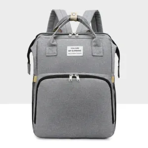Waterproof Changing Bag Backpack with Bed Changing Backpack Mummy Diaper Large Baby Changing Bag