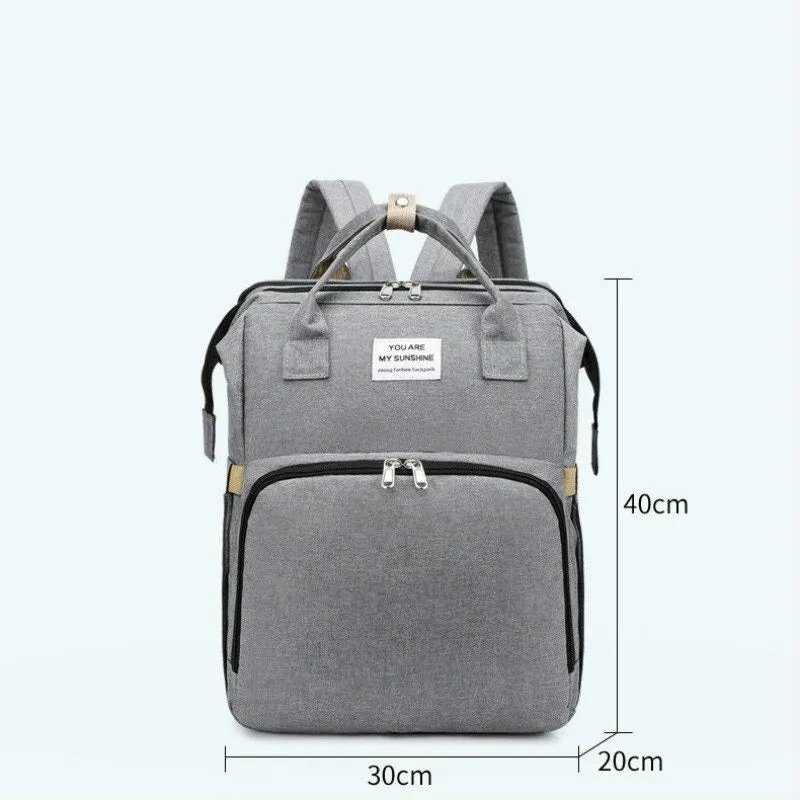 Waterproof Changing Bag Backpack with Bed Changing Backpack Mummy Diaper Large Baby Changing Bag