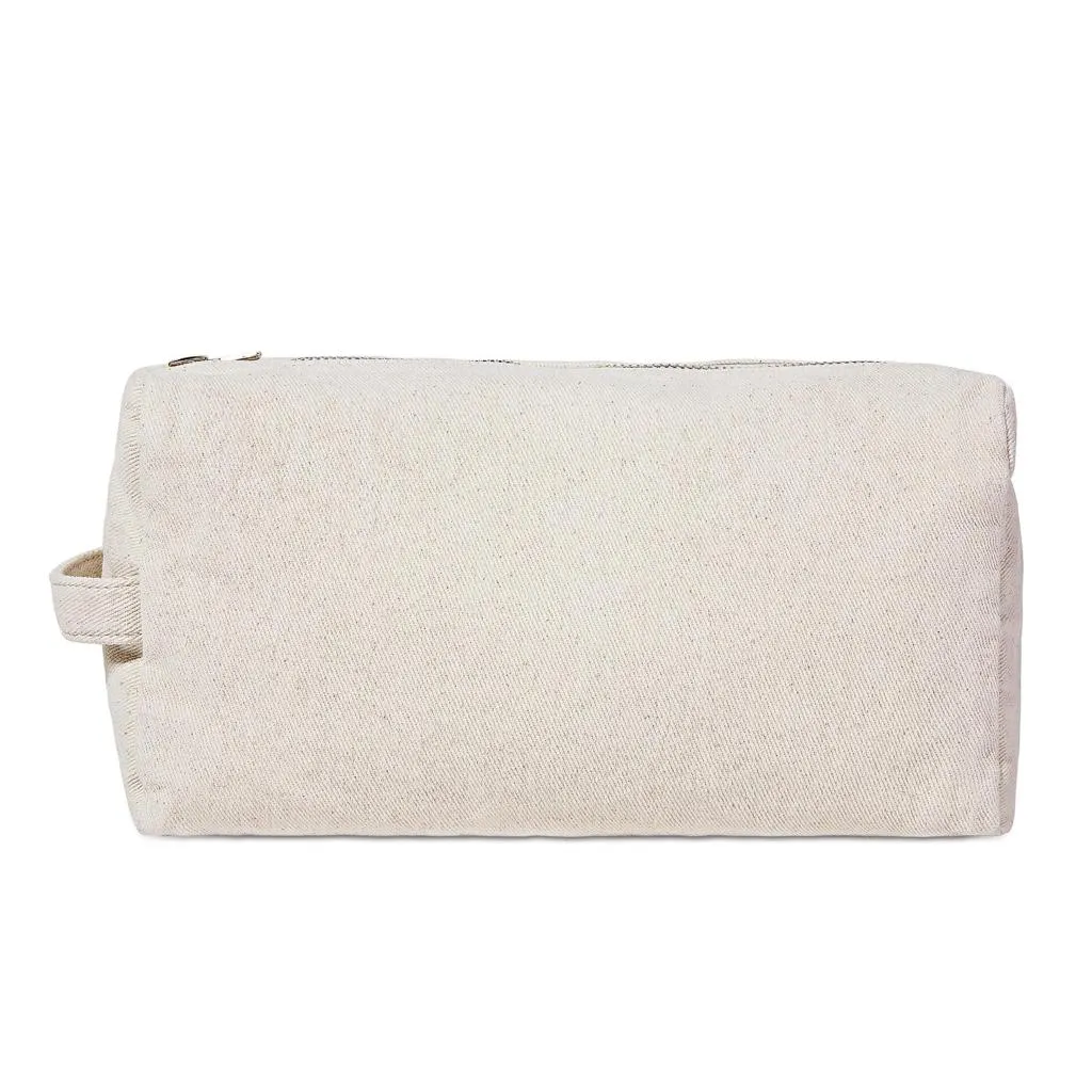 White Denim Toiletry Bag