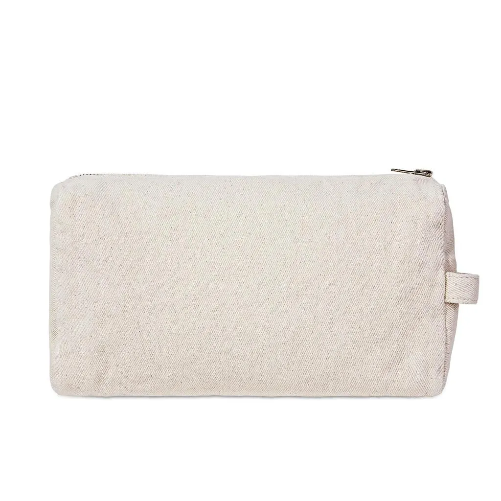 White Denim Toiletry Bag
