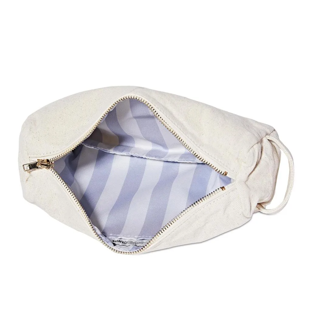 White Denim Toiletry Bag