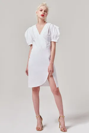 White Side Slit Dress
