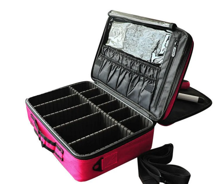 Women High Quality Professional Makeup Organizer Bolso Mujer Cosmetic Case Large Capacity Storage Bag Disassembly Suitcases