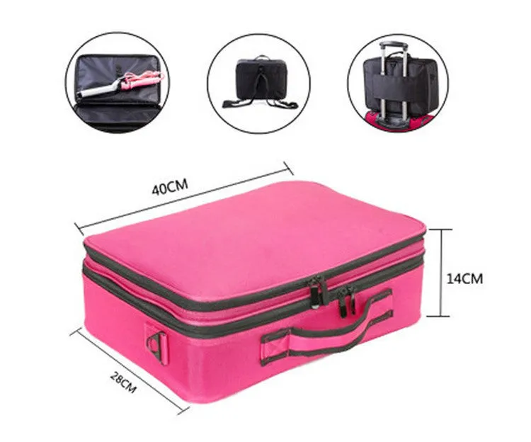 Women High Quality Professional Makeup Organizer Bolso Mujer Cosmetic Case Large Capacity Storage Bag Disassembly Suitcases