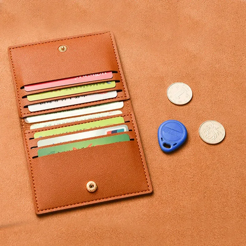Women Men Credit Card Bag Ultra-thin Small Bank Card Driver's License Card Holder Wallet Male
