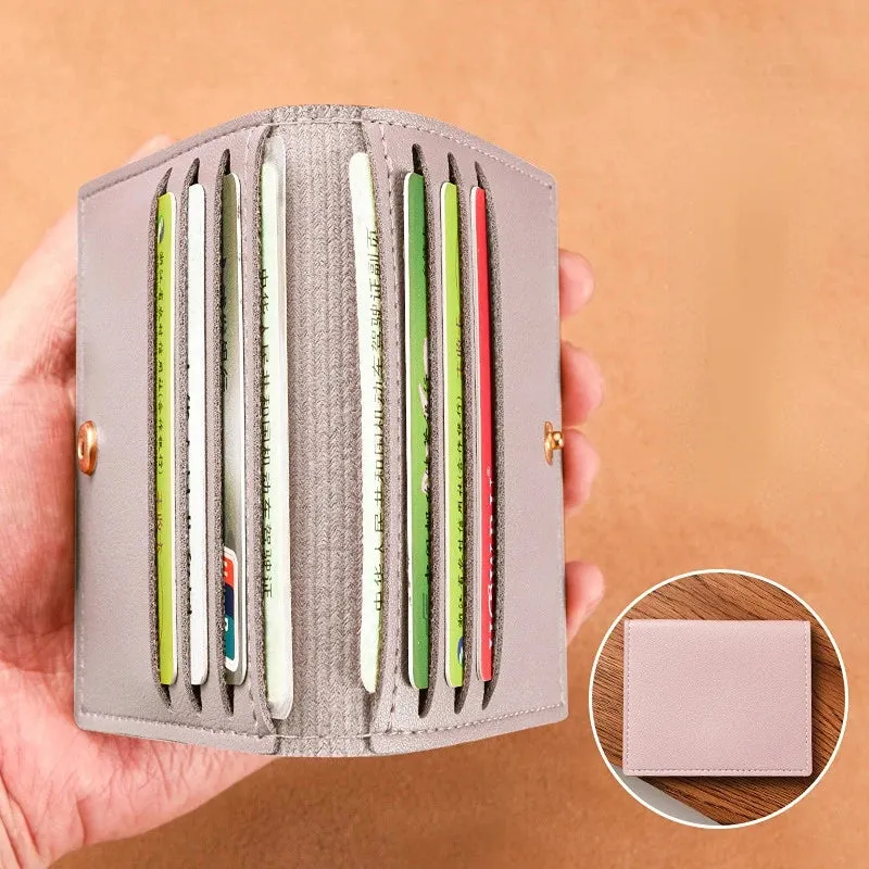 Women Men Credit Card Bag Ultra-thin Small Bank Card Driver's License Card Holder Wallet Male