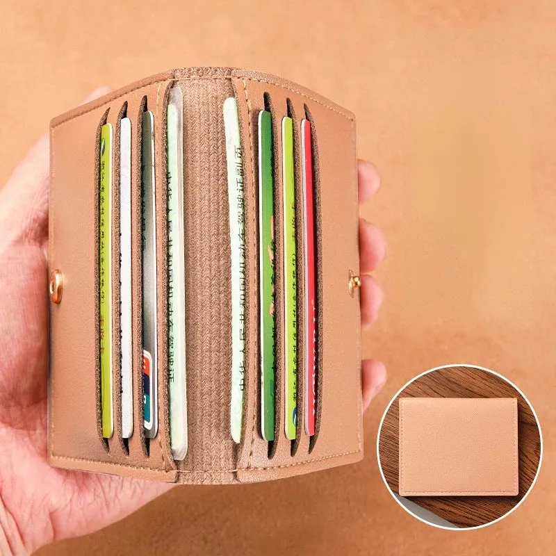 Women Men Credit Card Bag Ultra-thin Small Bank Card Driver's License Card Holder Wallet Male