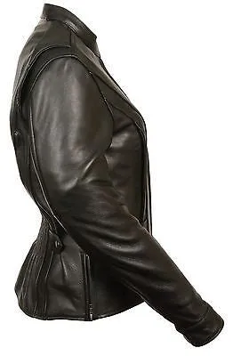 WOMEN'S MOTORCYCLE SCOTTER VENTED W/BACK STRETCH JACKET W/2 GUN POCKETS
