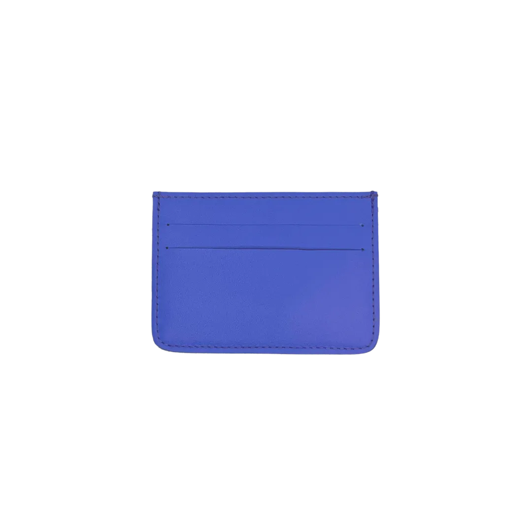Woven Bulsa Card Holder in Indigo Leather
