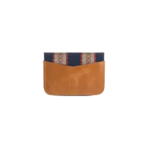 Woven Bulsa Card Holder in Tan Leather