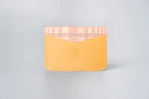 Woven Bulsa Card Holder - Mustard Leather