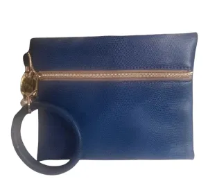 Wristlet and Key Ring with Pearl Accent, Lime