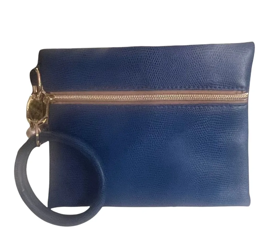 Wristlet and Key Ring with Pearl Accent, Lime