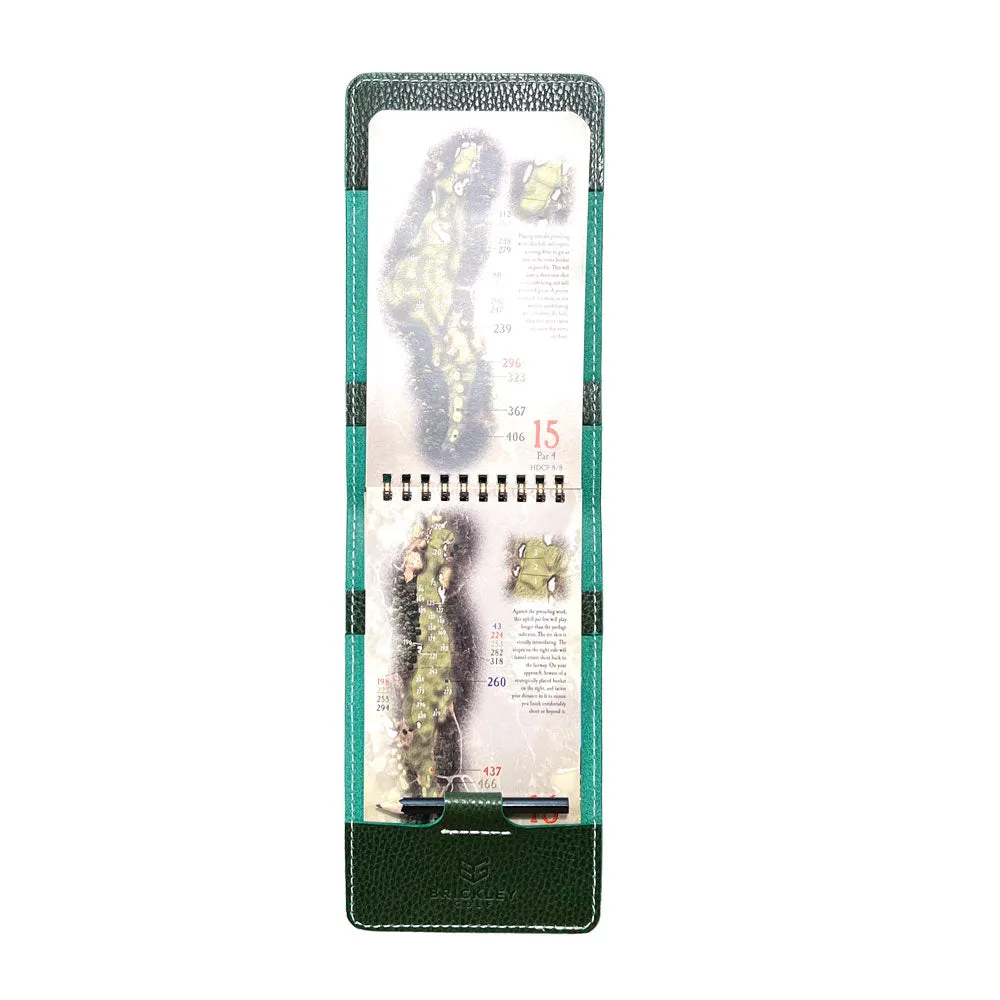 Yardage Book Cover - Pebbled Green Leather