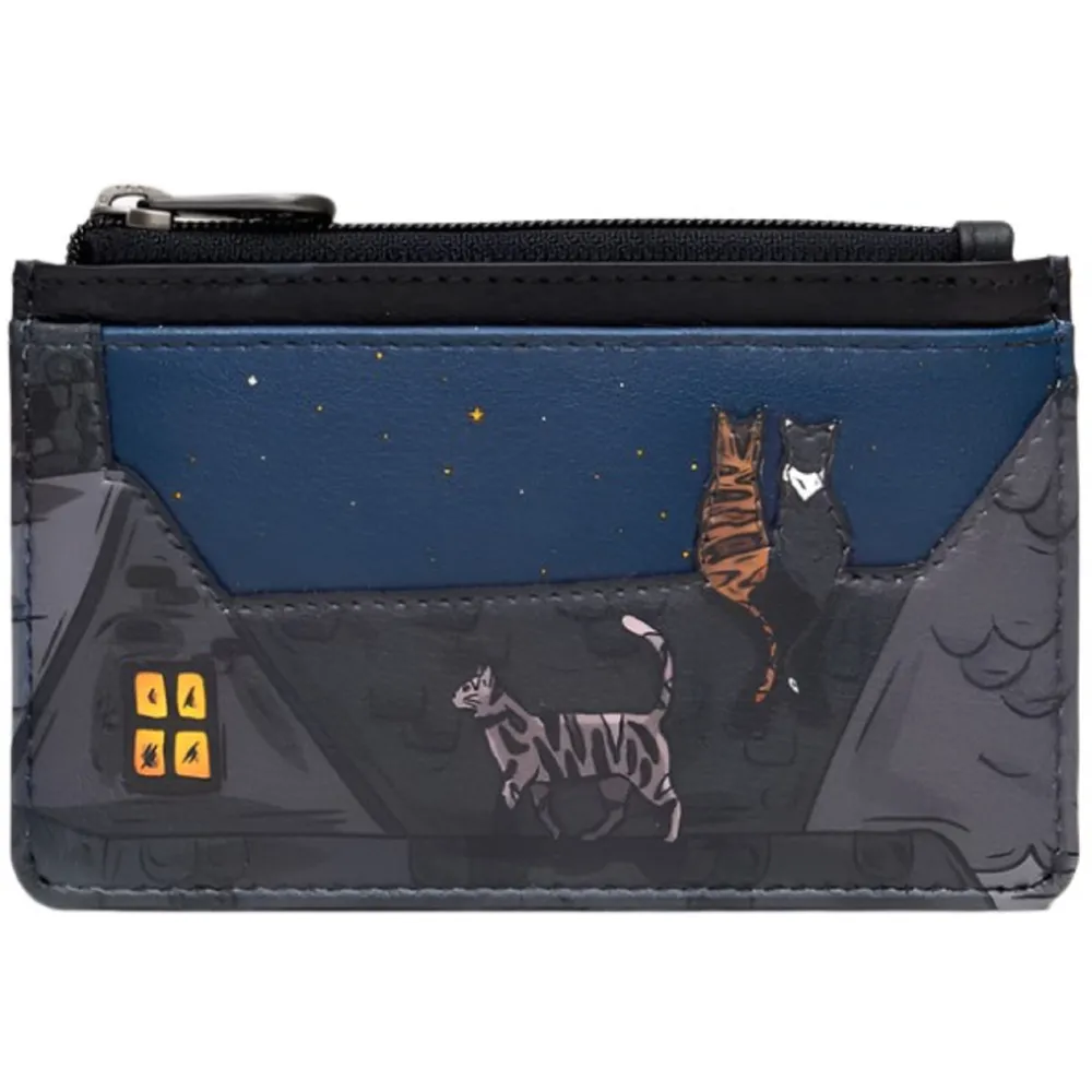 Yoshi Stargazing Cats Leather Card Holder