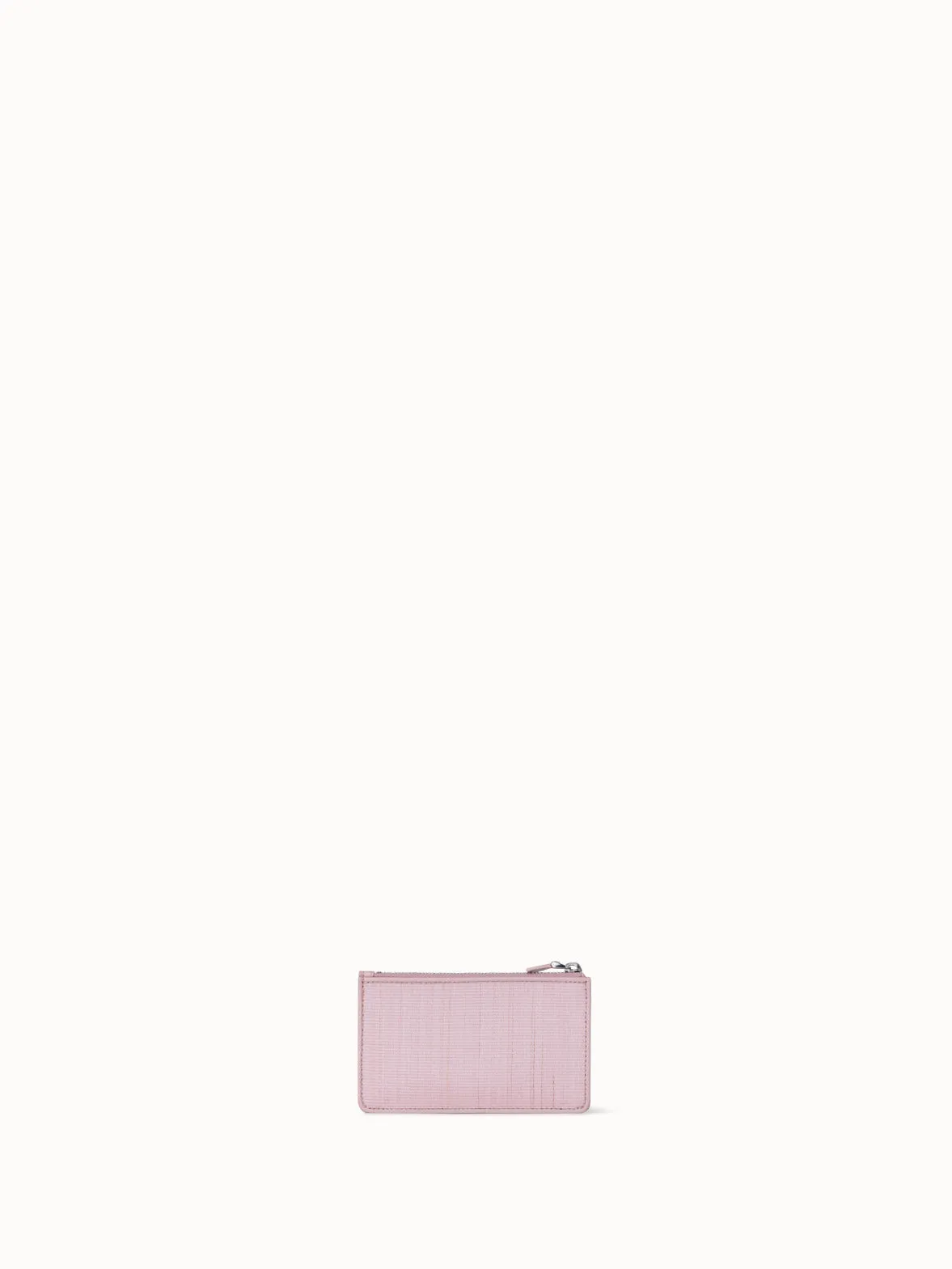 Zipped Card Holder in Horsehair and Leather