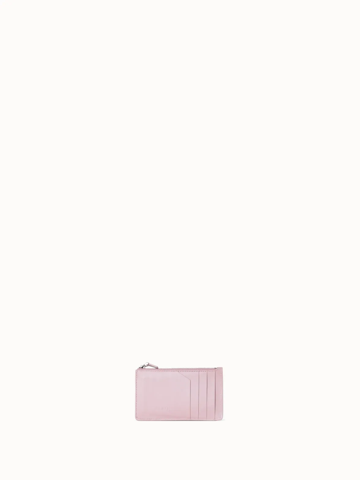 Zipped Card Holder in Horsehair and Leather