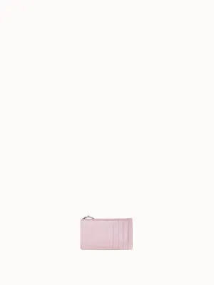 Zipped Card Holder in Horsehair and Leather