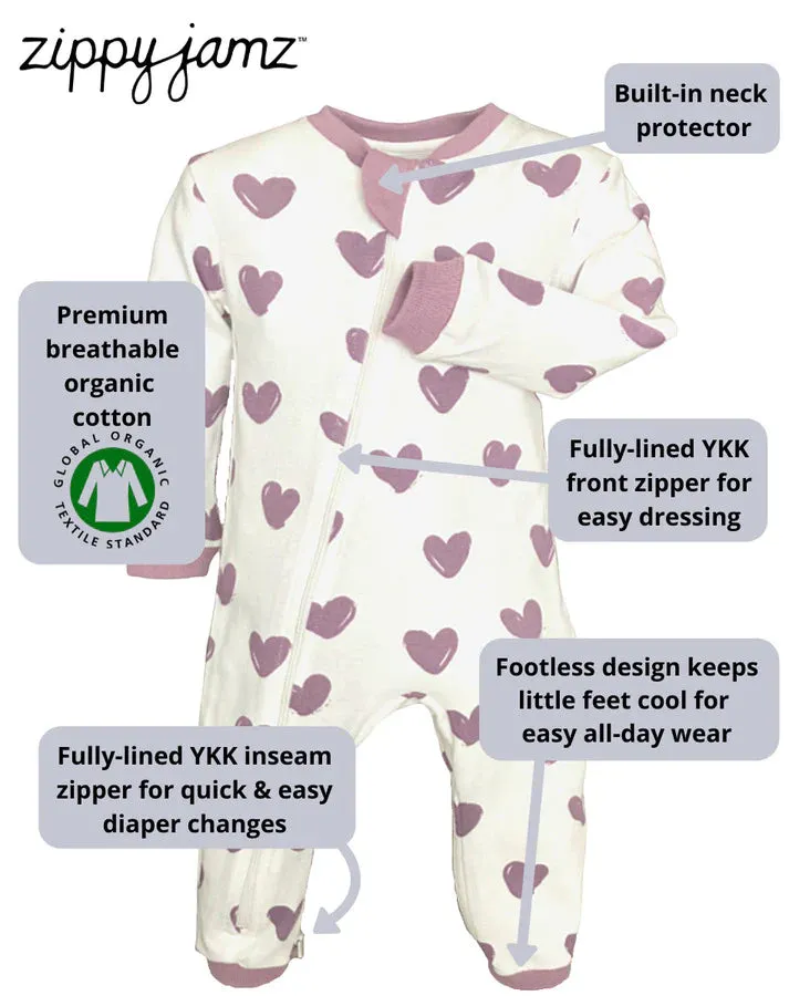 ZippyJamz Baby Girls Stole My Heart Sleeper