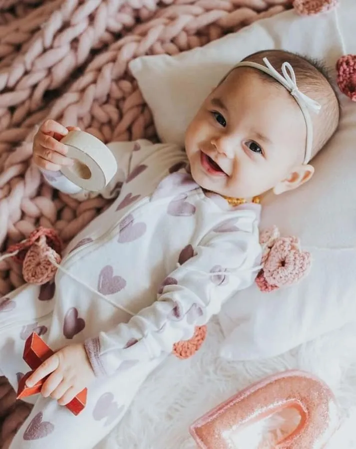 ZippyJamz Baby Girls Stole My Heart Sleeper