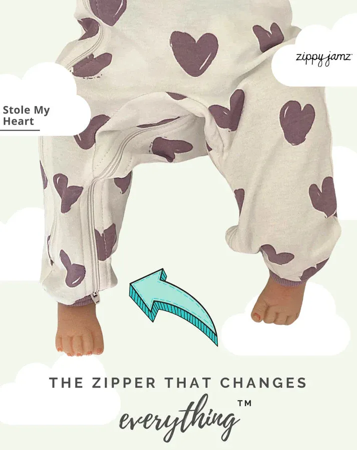 ZippyJamz Baby Girls Stole My Heart Sleeper